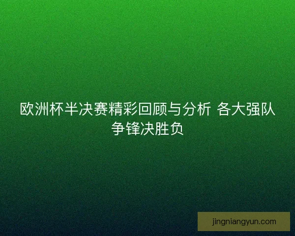 欧洲杯半决赛精彩回顾与分析 各大强队争锋决胜负